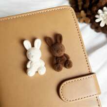 10件套大号植绒亚克力兔子组合，单面植绒亚克力材质，植绒动物珠子，DIY发夹/发带/发饰，手机壳DIY材料，复活节礼物，节日用品，理想礼品 - 彩色 - 查看 9