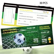 10/30 Thiệp Mời Tiệc Bóng Đá - Chủ đề Vé Sinh Nhật Bóng Đá, Thiết Kế Độc Đáo, Dành Cho Cả Nam và Nữ, Đã Điền Sẵn Thông Tin, Điền Nhanh, Thích Hợp Cho Tiệc Sinh Nhật Bóng Đá, Sự Kiện và Hoạt Động Trường Học. - A - Xem 8