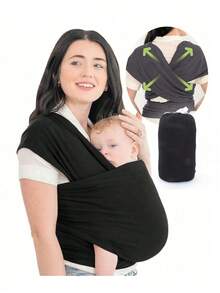 1pcs XL Baby Wrap Carrier -Newborn Infant Multi-Function Front Carry Wrap Carrier, All In 1 Original Baby Carrier Newborn To Toddler Sling, Easy To Wear, Hands Free Bonding, Lightweight, Breathable Infant Wraps,Convenient & Portable, Suitable For All Seasons - Baby Wrap Carrier - 查看 1