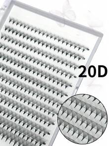 Grup de gene prefabricate, Mâner pentru extensii de gene 20D, Grup unic DIY din blană artificială de nurcă pufoasă, Grup de gene prefabricate, Tavă pentru gene Nagara, Grup de gene, Geană simplă, Geană, Gene false - D - Vizualizare 9