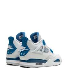 Nike Air Jordan 4 Retro Sneakers - Authentic Iconic Basketball Shoes | Viral 2026 Men's High-End Retro Streetwear | Premium Leather & Mesh Performance Trainers | Classic Air Cushioning & Support Wings | Legendary Designer Athletic Footwear - 軍藍色 - 查看 3