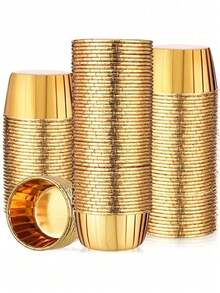 50pcs Gold Cupcake Cups Liners, Disposable Muffin Cake Cups,Grease-Proof & Heat Resistant Cupcake - Multicolor - View 12