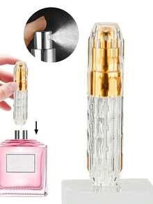 1pc Portable Mini Refillable Perfume Atomizer Bottle Atomizer Travel Size Spray Bottles Accessories 5ml/0.2oz Travel Essentials Travel Organizer For Beach Summer Vacation Back To School Travel Essentials ,Travel Organizer For Beach ,Summer Vacation Back To School School Supplies Holiday Camping Holiday Essentials Perfume For Women Perfume For Men Travel Accessories Travel Must Haves School Accessories Stuff Back To School Supplies - Gold - View 6