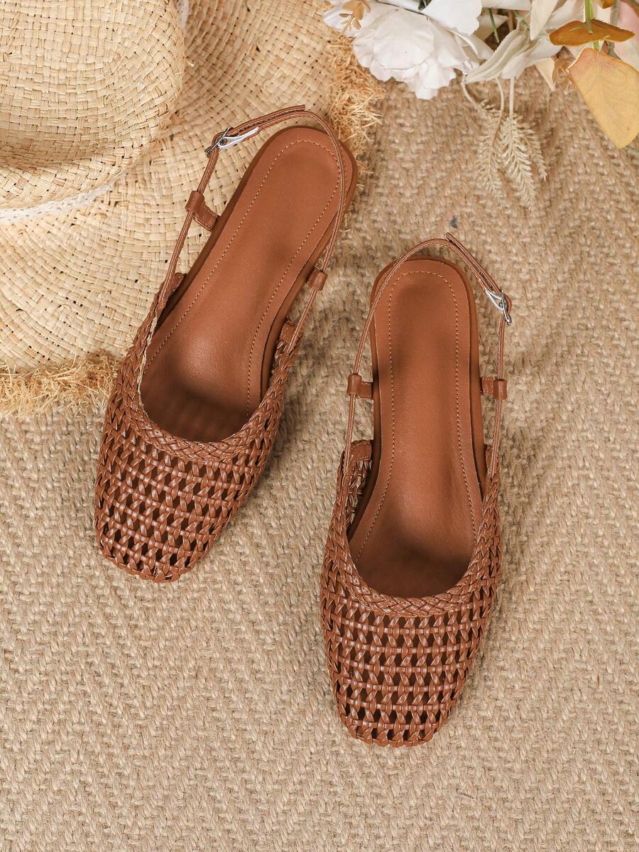 Giày bệt hở mũi kiểu Bohemian mới năm 2026, thoáng khí, thoải mái, thanh lịch, nhẹ, thoáng khí, phù hợp cho sinh hoạt hàng ngày, mua sắm, công sở và các dịp khác, giày búp bê.