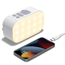 Camping Lantern6400mAh LED Lantern Rechargeable with 4 Light Modes 1000LM Tent Light and Hand-Crank lamp for Hurricane Hiking Camping Emergency Power Outages - Blanco - Ver 9