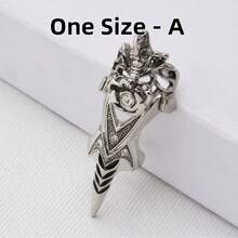 1 pièce Anneau de doigt en métal cuivre ouvert style punk, décoration personnalisée mécanique, protège-ongles pour hommes et femmes (taille réglable) - Multicolore - Voir 2