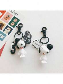 SNOOPY 1 chiếc móc khóa sáng tạo, mặt dây chuyền hình hoạt hình dễ thương dành cho cặp đôi, phụ kiện túi xách - Nhiều màu - Xem 5