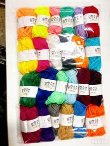 EDCUEBE7 12 Chiếc/Gói 10g/Chiếc Sợi Polyester - Nhiều Màu Sắc Ngẫu Nhiên, Vải Twill Bền Chất Lượng Cao - Đen, Trắng, Đỏ, Hồng, Cam, v.v. - Lý Tưởng Cho Việc Đan, Móc Và Thủ Công DIY (Màu Sắc Ngẫu Nhiên, Bao Bì Ngẫu Nhiên) - Nhiều màu - Xem 18