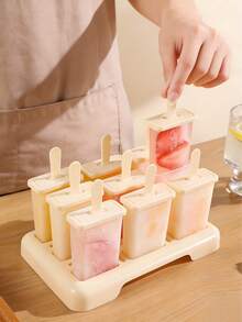 Popsicle Mold, Creative Popsicle Mold, Plastic Popsicle Mold, Ice Cream Mold, Frozen Ice Cube Tray, Home Popsicle Mold, Jelly Mold, Kitchen Supplies, Kitchen Accessories - Multicolor - View 8