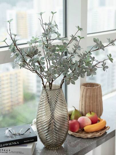 3/2/1件 28.3英寸人造桉树枝，逼真仿真植物，人造绿色树枝，仿桉树枝，散装仿真植物，适用于花瓶填充、家居装饰、春夏季节装饰、婚礼花束中心装饰花艺布置