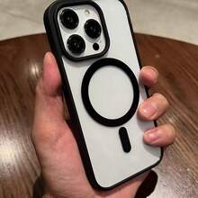 透明磁吸手机壳，兼容 16/15/14/13/12/11 Pro/Plus/Max/Mini/7/8/SE/16e/7P/X/XR/XsMax，防震保护套，也适用于 S25 Ultra/S24 Ultra/S23 FE/S22+/A05/A06/A36/A55/A16/A15/A56 - 黑色 - 查看 4