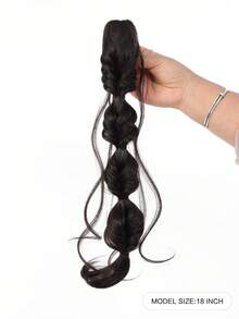 18 Inch Synthetic Braided Bubble Wig, Natural Fluffy Twist Braid Ponytail Hair Extensions For Girls - Multicolor - View 4