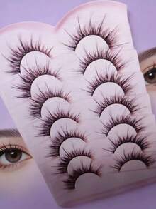 7对蓬松凌乱卡通恶魔轻盈柔软自然增大假睫毛 - 查看 9