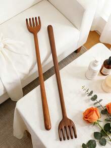 1支加长天然檀香木刮痧棒，简约木质设计，光滑抛光按摩刮痧板，适合日常使用和送礼，四季皆宜。 - 長手柄 - 查看 12