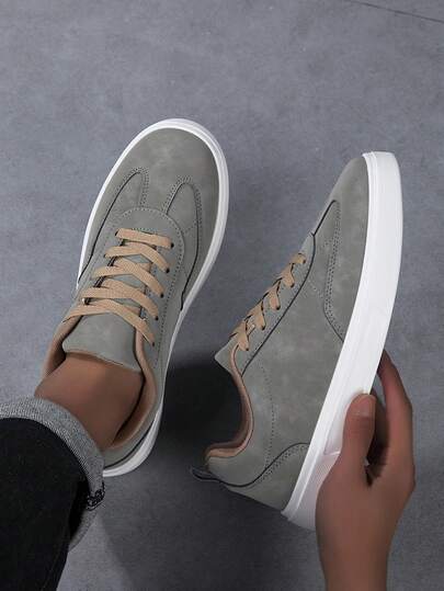 Men's Sports Shoes, Men's Casual Shoes, Fashionable Personalized Street Style Student Handsome Shoes, Lace-Up Men's Shoes, Men's Skate Shoes