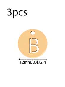 Bộ 3 mặt dây chuyền bằng thép không gỉ rỗng hình 26 chữ cái tiếng Anh, tự làm phụ kiện trang sức thời trang cho nữ. - mặt dây chuyền - Xem 33