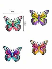 1pc/4pcs Vibrant Metal Butterfly Wall Art Decor, Decorative Hanging Metal Butterflies For Garden, Yard, Living Room, Bedroom, Patio, Housewarming Gift, Mother's Day Gift, Gift For Family And Friends - A - View 10
