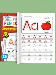 1/2/3/4pcs A-Z Letter Practice Book, Including Writing Practice, Reusable Handwriting Workbook And Magic Practice Book, Suitable For Students, Stationery, Learning Supplies, Ideal Gift For Back To School, Learning Rewards, Holidays Or Birthdays - A - View 6