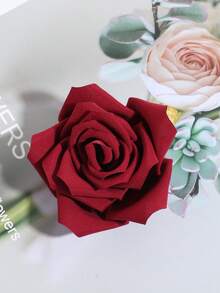1pc Men's Fashion Solid Mint Green Rose Boutonniere, Suitable For Wedding, Banquet, Party - Multicolor - View 12