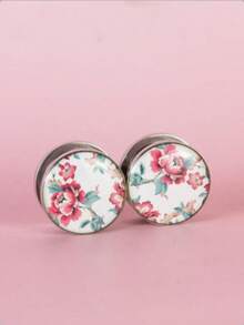 2 chiếc khuyên tai hình hoa mẫu đơn - Đo tai - Xem 6