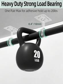 Bộ 2 giá đỡ thanh rèm gắn trên nóc không cần khoan, giá đỡ thanh rèm tự dính chịu lực cao, móc rèm điều chỉnh được phù hợp với thanh rèm đường kính 1,2 inch, dùng cho tủ quần áo, phòng ngủ, phòng tắm, nhà bếp, cửa sổ căn hộ - Nhiều màu - Xem 7