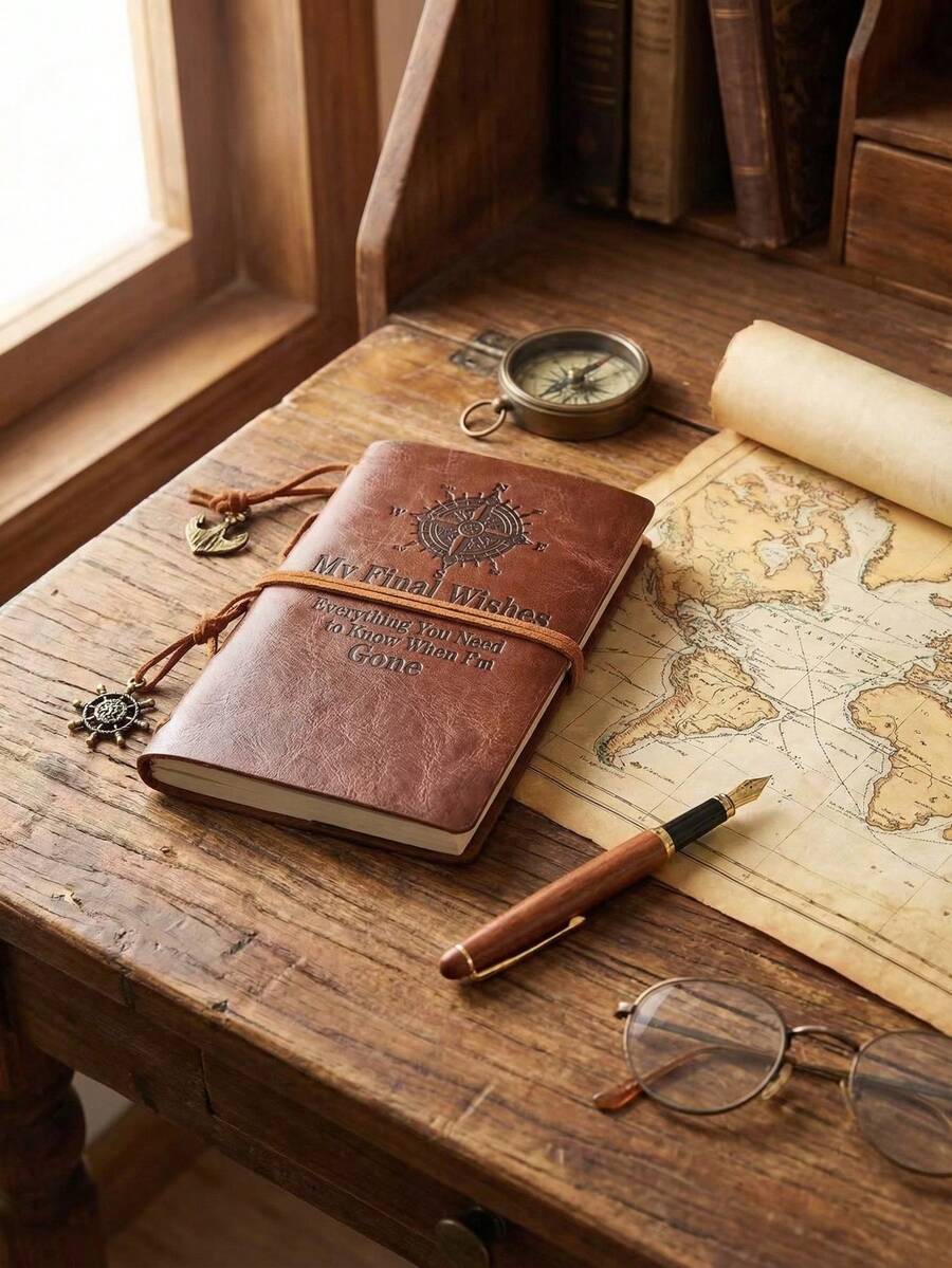 Vintage Leather Heritage Journal - 6-Ring Loose Leaf Life Story And Family Legacy Planner | Refillable Memory Keepsake Book | Thoughtful Gift For Parents, Grandparents, Mom And Dad School Supplies - Multiple Styles - View 1