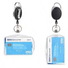 Vicloon ID Card Holder, Can Hold Business Cards, Student ID, Transit Cards, Comes With Retractable Yoyo Lanyard For Secure Carrying, Offers Two Carrying Options - 1 Set - View 2