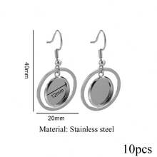 Bộ 10 móc tai bằng thép không gỉ mạ vàng 18K hình trái tim, hình tròn và hình ngôi sao, kèm chốt cài kiểu lồi 12mm, dùng để tự làm khuyên tai và trang sức. - khay đựng bông tai - Xem 7