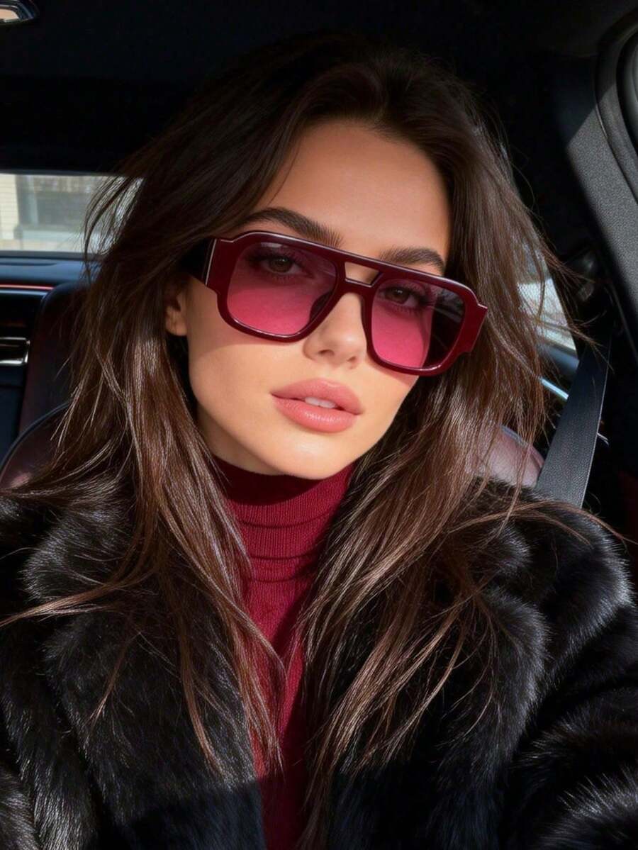 1副新款时尚休闲双梁男女通用眼镜，百搭欧美街头风格