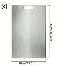 Stainless Steel Cutting Board, Double-Sided Kitchen Chopping Board With Hanging Hole, Easy To Clean, Non-Slip Food Prep Board For Meat, Vegetables, Fruits, Kitchen - Silver - View 4
