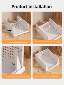 5 hộp đựng đồ gấp gọn, hộp nhựa xếp chồng được, thích hợp cho tủ quần áo, tủ bếp, phòng tắm, văn phòng, màu trắng - 5L - Nhiều màu - Xem 8