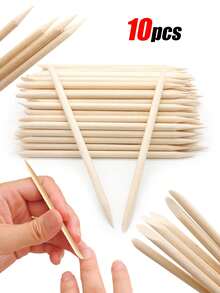 500 cái/350 cái/200 cái Que đẩy biểu bì bằng gỗ 55mm, tẩy sơn móng tay, dụng cụ làm móng, miếng dán móng, tẩy lông, sơn móng - Đồng - Xem 7