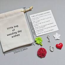 8件套金属合金树脂玫瑰吊坠婚礼祝福袋礼品套装，适合新娘、新郎、订婚、婚礼派对、收藏 - 1set - 查看 6