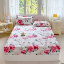 3pcs Printed Bedding Set (1 Fitted Sheet + 2 Pillowcases), Skin-Friendly Fabric Fitted Sheet Set Including Pillowcases, Without Filler, Home Bedding Set, Machine Washable - Flowers Bloom In Wealth and Prosperity - View 10