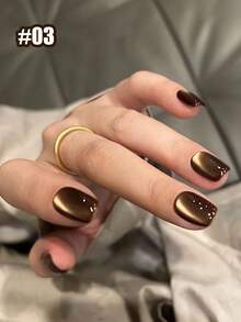 Miss Leia 1-6 Esmalte de uñas en gel de efecto ojo de gato de 15ml para primavera/verano, esmalte de uñas de efecto ojo de gato de alta densidad con blanqueamiento dorado naranja, laca de gel de color popular para principiantes, adecuado para salones, uso doméstico DIY, vacaciones, regalos para damas, suministros de arte de uñas - Multicolor - Ver 17