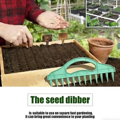 Dụng cụ trồng trọt, dụng cụ khoan đất, dụng cụ định khoảng cách gieo hạt trong vườn, thích hợp cho đất nông nghiệp, trồng rau, cào nông nghiệp, vòi phun – thích hợp cho chai nước ngọt và đồ uống, tuyệt vời để tưới hoa và làm vườn.