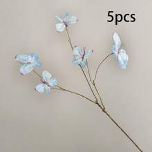 5 cành cây khô nhân tạo có hình bướm, dùng trang trí cửa sổ và sân vườn, hình bướm 3D sống động như thật. - Nhiều màu - Xem 37