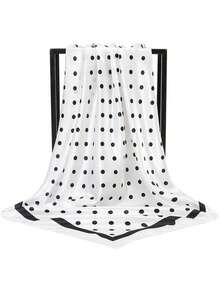 1 Stück 2026 Neuer einfacher Pünktchen-Muster 90cm Quadratischer Schal, vielseitiges Bandana für Frauen, Taille-Krawatte, Haaraccessoire, modischer Halstuch, Strand, Urlaub, Accessoires, Reiseessentiell - Verschiedenfarbig - Übersicht 13
