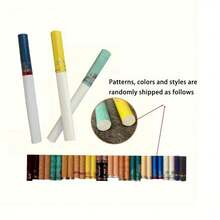 400/800张标准8毫米空白卷烟纸，带过滤嘴，创意迷你纸质烟管，DIY吸烟配件，包含过滤棉、空烟嘴，加厚三层纸盒包装 - 查看 2