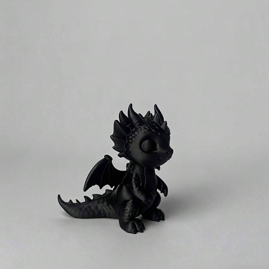 1 pieza Decoración coleccionable de dragón miniatura realista, adecuado para Navidad, Halloween y otras decoraciones del hogar para días festivos, se puede usar en interiores y exteriores, en estanterías, repisas, etc. - Negro - Ver 1