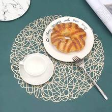 Set de 1/2/4 piezas de individuales de PVC con diseño de cuerda, aptos para cocina, mesa de comedor, interior/exterior, lavables, resistentes al calor, fáciles de limpiar, aplicables para bodas, campamentos, fiestas y días festivos - Multicolor - Ver 10