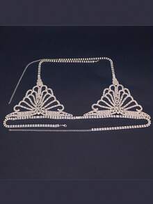 Dây chuyền đính đá lấp lánh, dây đeo cơ thể, áo ngực và quần lót gợi cảm. - Nhiều màu - Xem 4