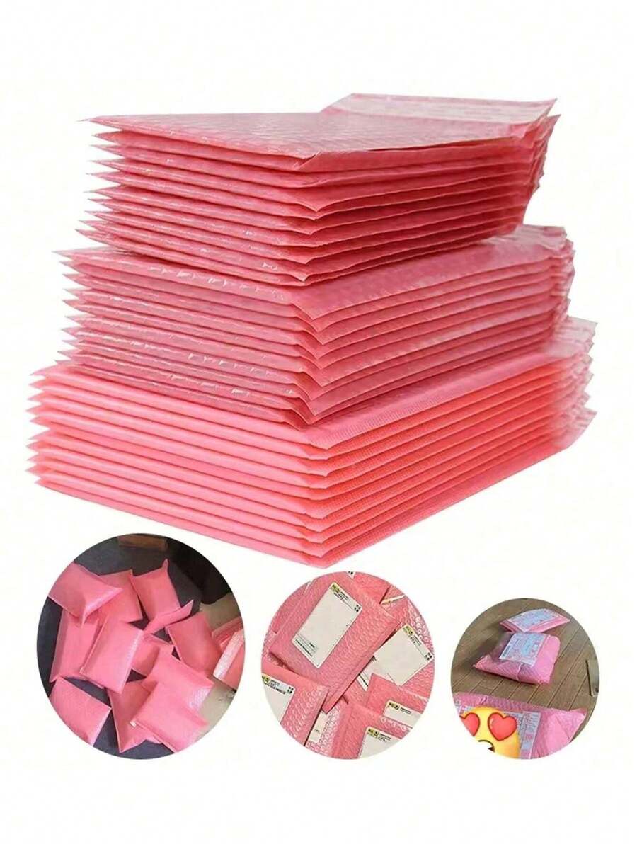20/10個/1個-加厚信封袋，情人節、婚禮、生日、禮品袋，四層裝飾，粉色複合珍珠膜氣泡袋，粉色衣物包裝快遞袋，加厚化妝品信封袋含泡沫防水氣泡袋，珠寶快遞包裝，防水防震氣泡墊