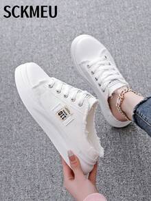 SCKMEU. Unisex Spring New Arrival Plus Size Slip-On Slippers, Lightweight Comfortable Classic Versatile - White - View 5
