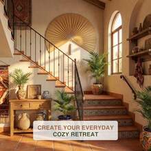 Bamboo Wall Fan Decor - 60" Handmade Woven Bamboo Wall Hanging Fan Large Japanese Fan Wall Decor for Above Bed Boho Natural Asian Wall Art Lightweight and Easy to Hang Beige - Beige - Ver 7