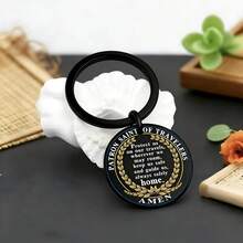 Gantungan Kunci Santo Kristoforus, Hadiah Doa Santo Pelindung untuk Keluarga, Teman, Pelancong, Pengemudi, Dapat Dipasang di Ransel, Dompet untuk Perjalanan - MultiWarna - View 3
