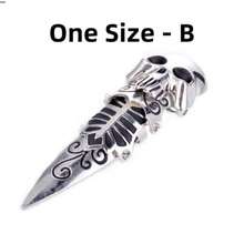 1 pièce Anneau de doigt en métal cuivre ouvert style punk, décoration personnalisée mécanique, protège-ongles pour hommes et femmes (taille réglable) - Multicolore - Voir 3