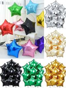 MECRLA 5个/套 星形气球，生日装饰，派对用品 - 5pcs - 查看 1
