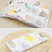 10 Gauze Square Towels, 100% Pure Cotton, Soft And Comfortable, Suitable For Bathing. - 10pcs - View 10