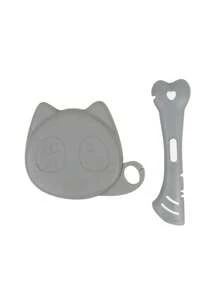 Juego de tapa de lata y cuchara de silicona para mascotas 3 en 1, tapa de lata con orejas de gato y cuchara de alimentación, sellador de lata con orejas de gato y abridor de latas con cuchara, tapa de almacenamiento de alimentos universal para gatos y perros (1 tapa + 1 cuchara) - Tapa y cuchara de sellado - Ver 14
